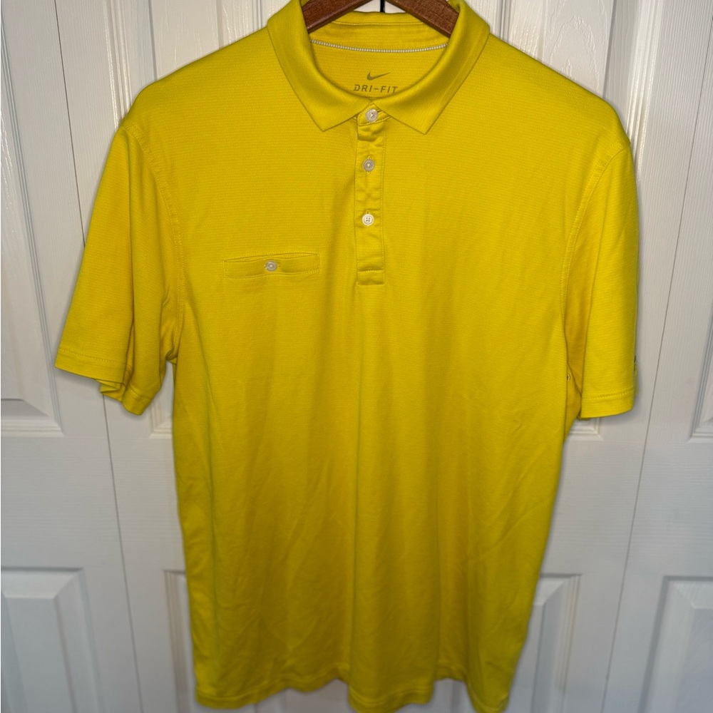 Nike Men's Yellow Golf Polo - Medium
